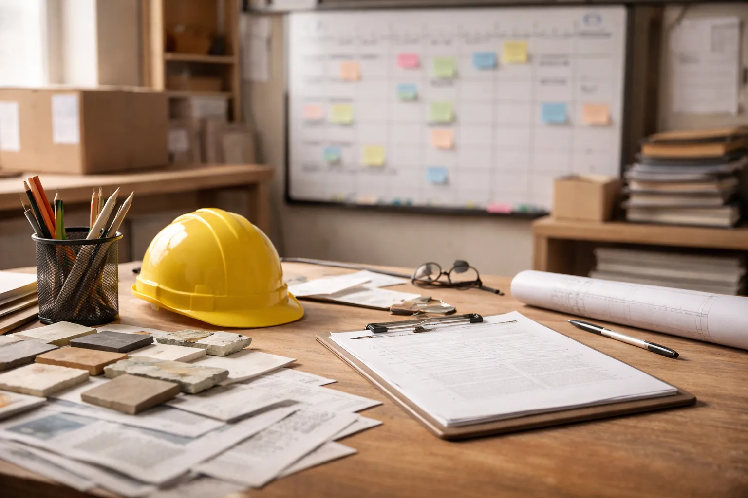 Homeowner checking project status and preparing for an upcoming installation